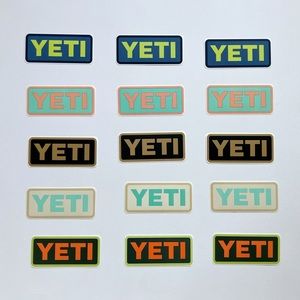 19 Yeti stickers.